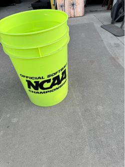 Bucket of softballs