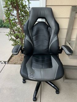 Black and Gray Racing Style Gaming Chair