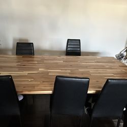 IKEA SKOGSTA Acacia Dining Table - Solid Wood, Seats 6-8