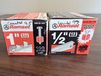 Ramset Powder-Actuated Fasteners, 1-Inch and 1/2-Inch, Partial Lot