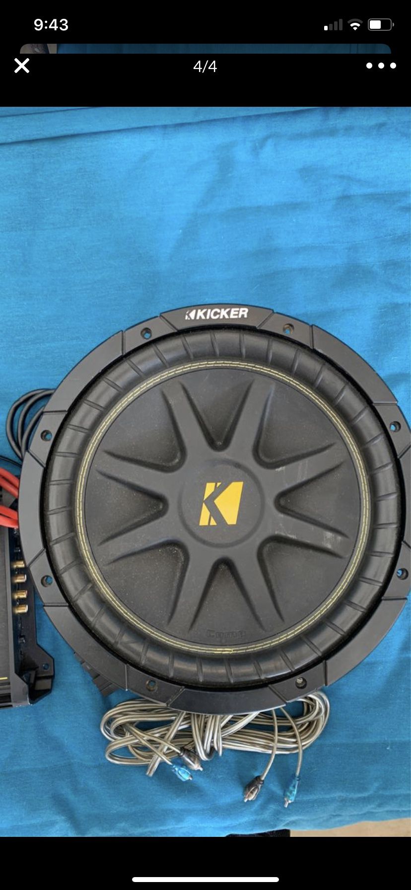 12” kicker DX 250 subwoofer kit (no box)