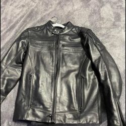 Enginehawk Motorcycle Leather Jacket (.50 Cal) - Size Medium