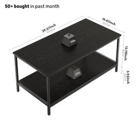 Two-Tiered Black Coffee Table