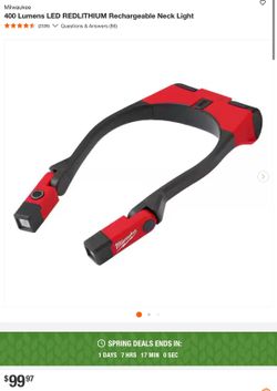 Milwaukee 400 Lumens LED REDLITHIUM Rechargeable Neck