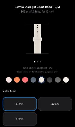 Apple Watch Starlight Sport Band 40mm