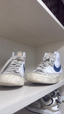 used size 8 BLUE nike blazers