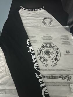 chrome heart long sleeve white black