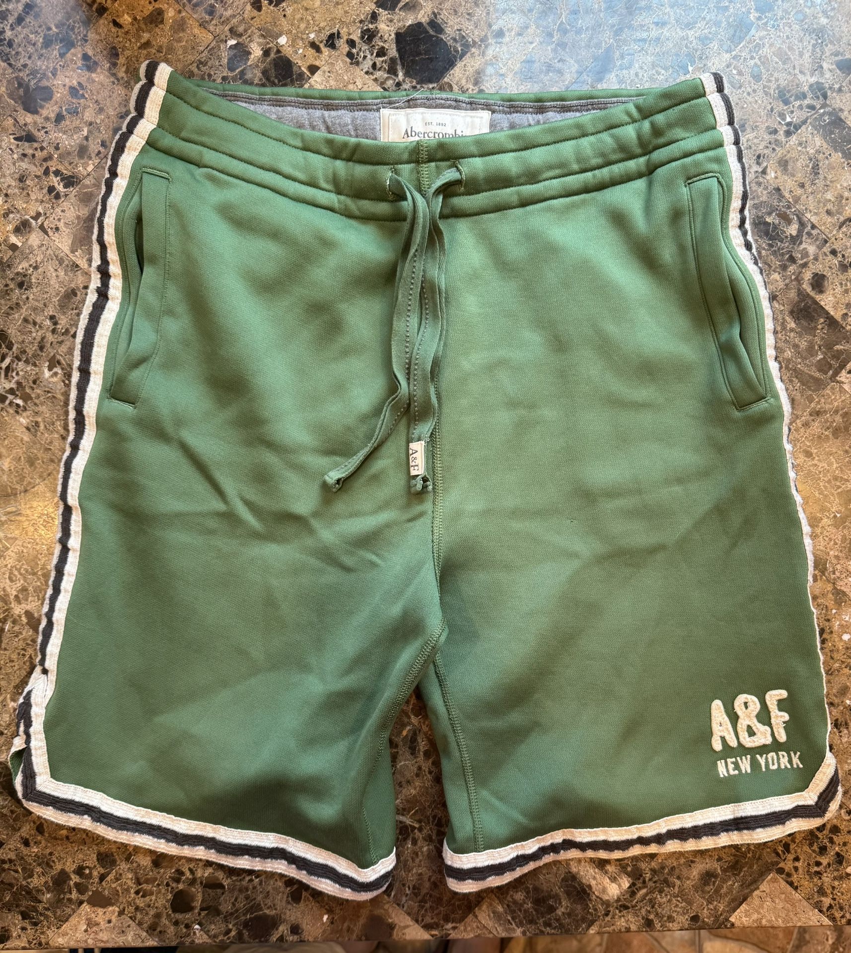 Vintage Abercrombie & Fitch Sweat Shorts Mens M Baggy Gym Athletic Y2K Preppy