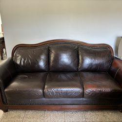 Leather Sofa $100
