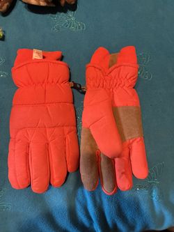  Very Warm Orange Gloves