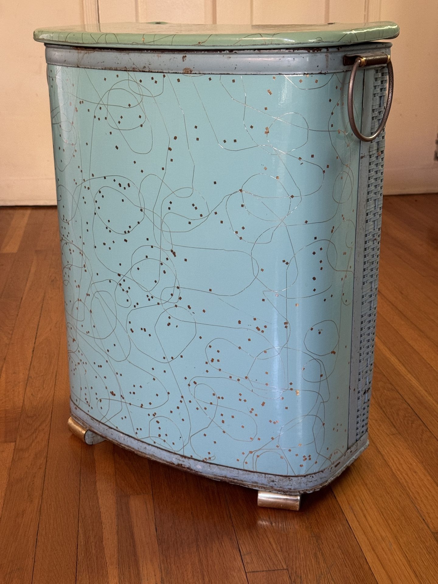 MCM Vintage Atomic Laundry Hamper