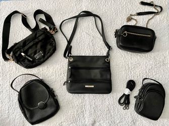 Black Purse & Bag BUNDLE - Crossbody, Mini Backpacks, Belt Bag