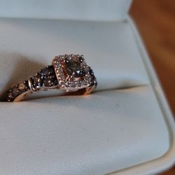 LeVian 7/8 Carat Rose Gold Chocolate & Vanilla Diamond Ring