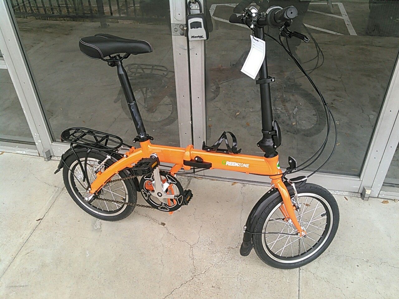Brand new green zone fold-up bicycle 16 in 3 speed Orange