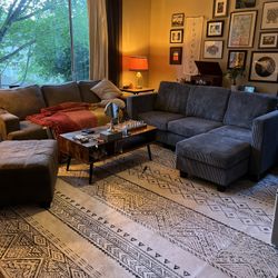 Grey Modular Sofa With Storage 