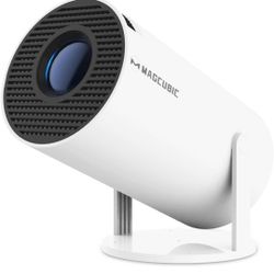 Brand New Auto Keystone Mini Portable Projector 4K And Brand New Aoxun 100" Electric Motorized Projector Screen- Indoor and Outdoor Movie Screen 100 