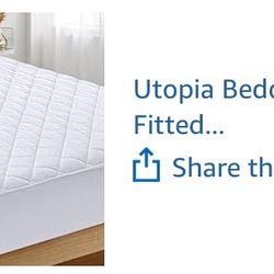 Utopia Bedding Quilted Fitted Mattress Pad - Twin Size
