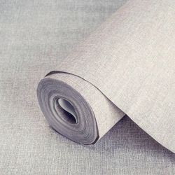 Stylish Fabric Textured Wallpaper, Light Tan Modern Linen Style Abstract Minimalist Non-Pasted Wall Paper, Wallcovering