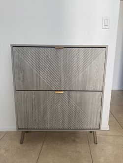 Gray Wood shoes cabinet