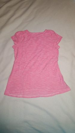 Jumping Beans girls pink and white striped T-Shirt in size 6
