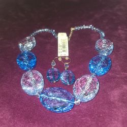 ANNA & AVA ACRYLIC FACETED LIGHT AND DARK AQUA BLUE SET