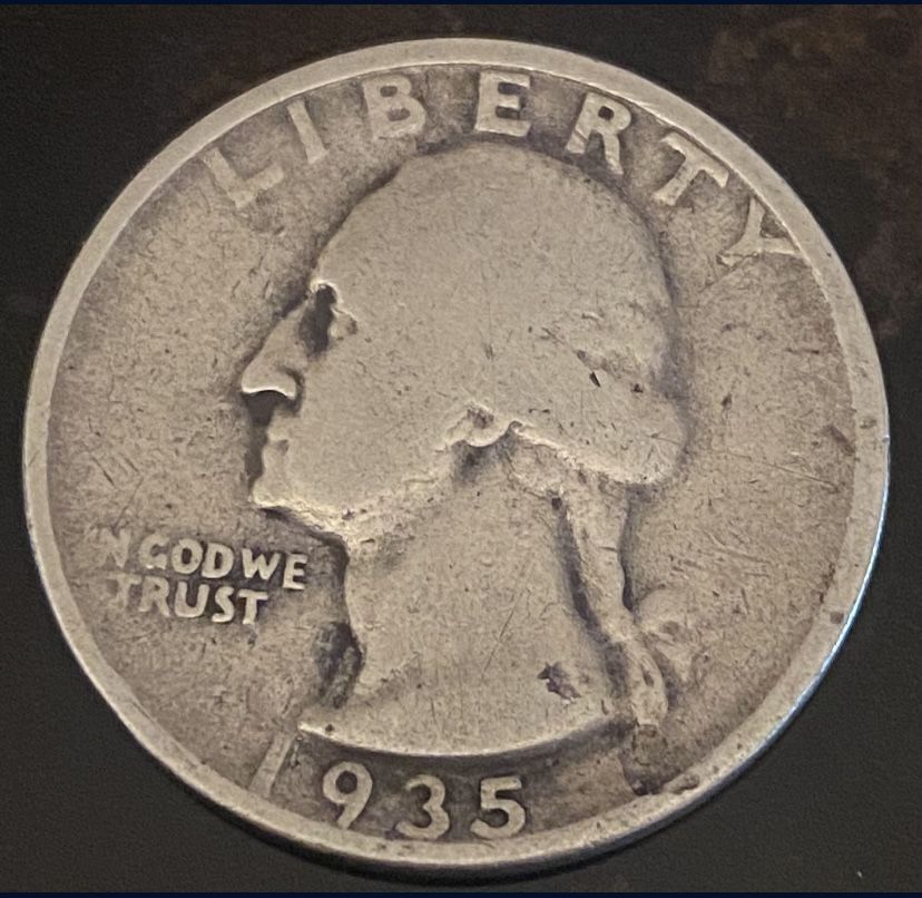 25 cents 1935 Collectible Coin USA 🇺🇸 