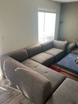 Kasala Living Room Set Sectional, Ottoman, and Chair