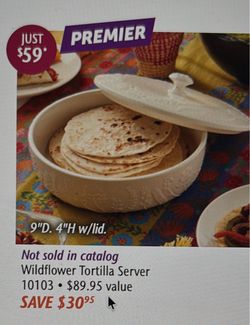 Wildflower Tortilla Server with Lid