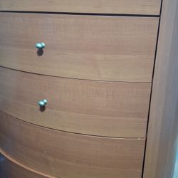 Curved Front Wooden Dresser 