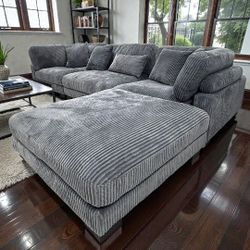 Sectional Sofa Grey Extra Large 135x90 Modular 4 Pcs