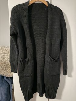 black knitted jacket