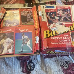 1 Closed Box 1990 3 Open Boxes Of 1990  Baseball Cards