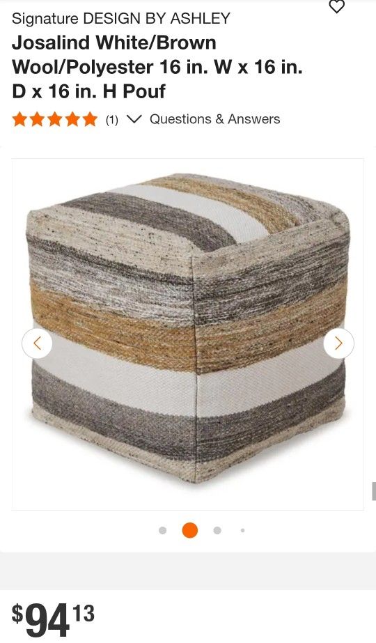 16 X 16 Pouf Ottoman
