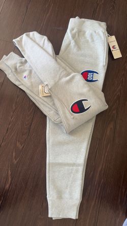 Champion Grey Sweat Pants & Hoodie New