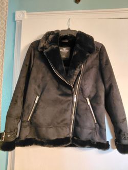 Hollister Faux Shearling Biker Jacket