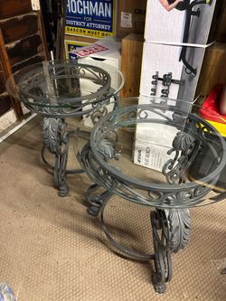 Round Glass Table Set