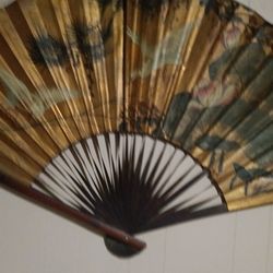 Vintage Chinese Hand Painted Made Out Bamboo 