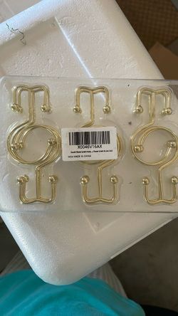 Double Shower curtain hooks