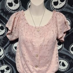 Light Pink Bluebell Blouse, Women's, Size Small