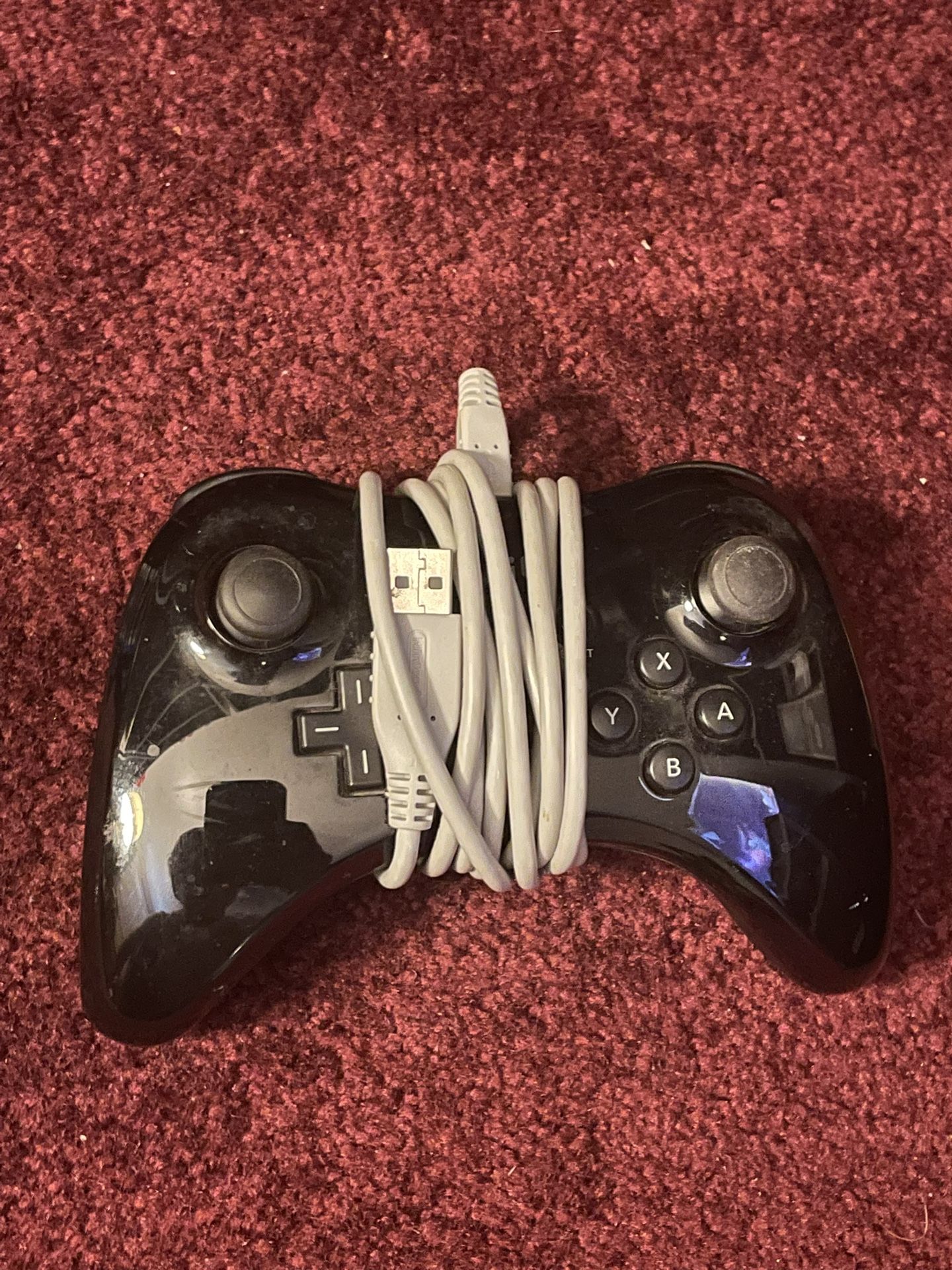 Wii U Pro Controller (has stick drift) And Charging Cord