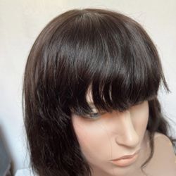 100% HUMAN Hair Bang Wig