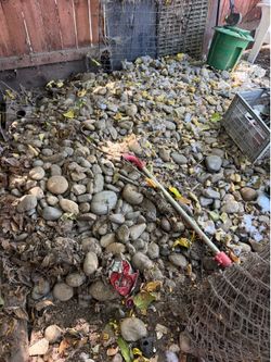 Big pile of river rocks