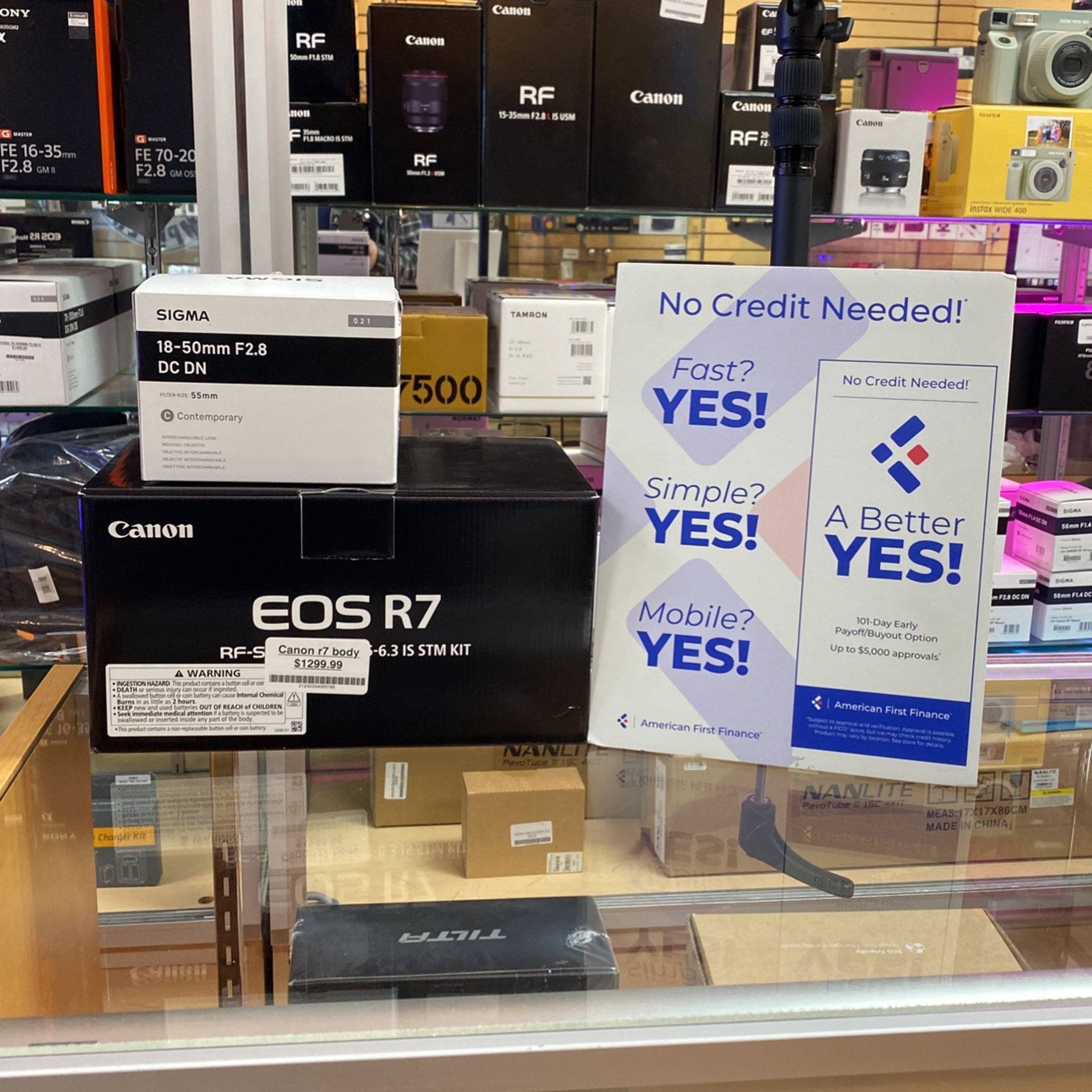 Canon EOS R7 Camera with Sigma 18-50mm F2.8