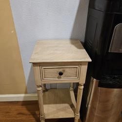 Accent table side table nightstand with drawer for storage space