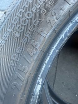 275/45/22 Continental (1 only) $60.00