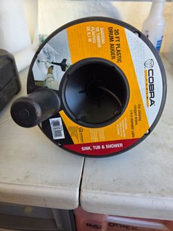 Cobra Tools 20 ft plastic drum auger for clearing sink
