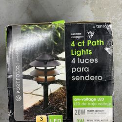 New LED Landscape Path Lights 4 Pack Low Voltage