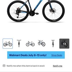 HEAD JRA 2 Microshift Alloy Dual Sport Mountain Bike, 27.5inch, X-Large, Black/Blue