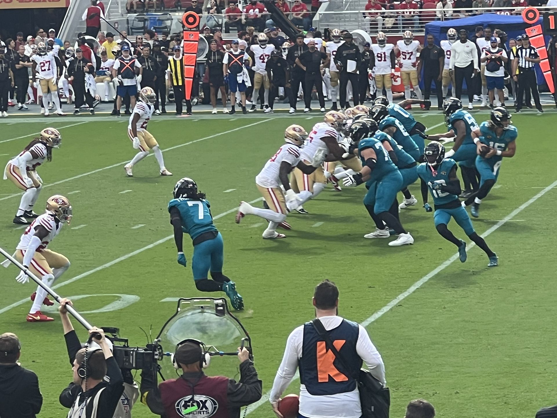 49ers vs Rams - Red Zone Seats - Sect. 111 - Row 9