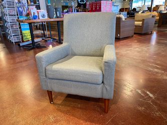 Grey Lounge Chair with Modern Legs